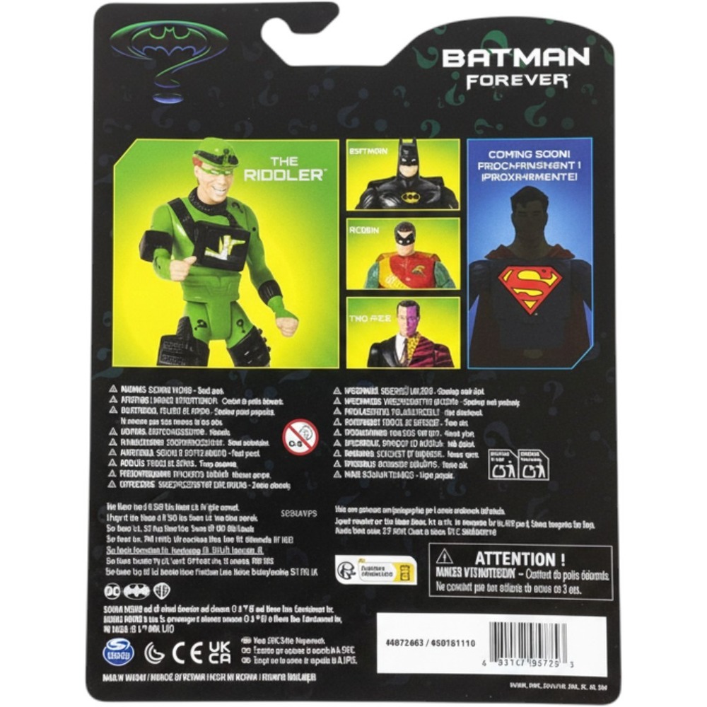 DC Retro Collection Batman Forever The Riddler 4 Inch Action Figure Spin Master - Picture 2 of 7